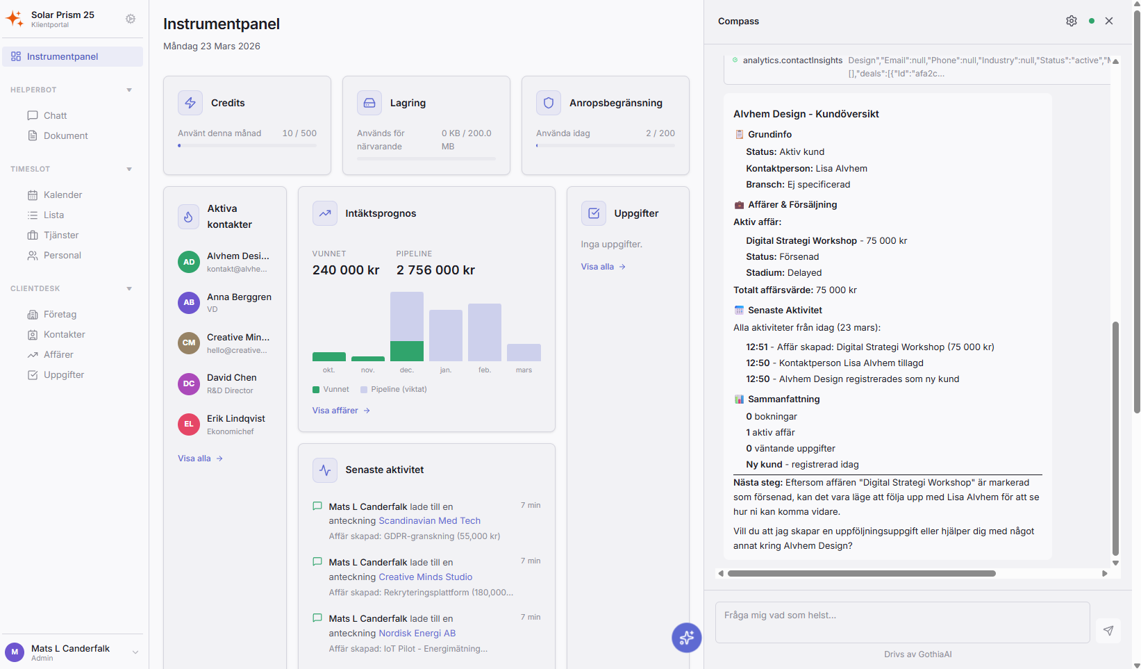 Gothia AI Portal — Deals
